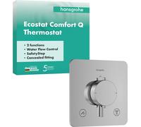 hansgrohe Thermostat UP Ecostat Comfort Q Kit de finition 2 consommateurs chrome, 1 pièce.