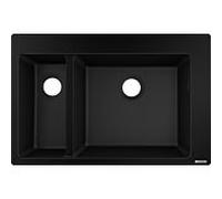 hansgrohe un évier 43315170 770 x 510 mm, 2000 puits principal et supplémentaire, noir graphite