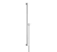 hansgrohe Unica barre de douche E PURO, 90 cm avec support de pommeau de douche Easy Slide et flexible de douche, 24403000, Couleur: chrome