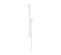 hansgrohe Unica barre de douche E PURO, 65 cm avec support de pommeau de douche Easy Slide et flexible de douche, 24404700, Couleur: Blanc Mat