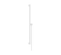 hansgrohe Unica barre de douche E PURO, 90 cm avec support de pommeau de douche Easy Slide et flexible de douche, 24403700, Couleur: Blanc mat