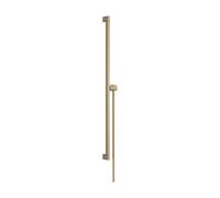 hansgrohe Unica barre de douche E PURO, 90 cm avec support de pommeau de douche Easy Slide et flexible de douche, 24403140, Couleur: Bronze brossé