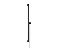 hansgrohe Unica barre de douche E PURO, 90 cm avec support de pommeau de douche Easy Slide et flexible de douche, 24403670, Couleur: noir mat