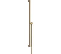 hansgrohe Unica, barre de douche E Puro de 90 cm, avec support de douchette coulissant Easy Slide et flexible de douche Isiflex de 160 cm, finition bronze brossé