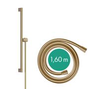 hansgrohe Unica barre de douche S PURO 65 cm, support de pommeau de douche Easy Slide, flexible de douche Isiflex 160 cm, 24402140, Couleur: Bronze brossé