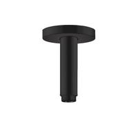 Hansgrohe Bras de douche plafond S 100 mm 27393670 – Noir mat, rosace ronde, DN 15 (M 1/2")