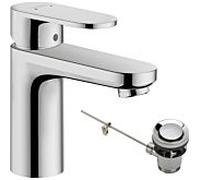 hansgrohe Vernis Blend 100 mitigeur lavabo 71559000 avec tirants métalliques garniture de vidange , chromé