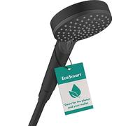 hansgrohe Vernis Blend 100 Pommeau de Douche économie d'eau, Douchette à main Vario EcoSmart 9 l/min, noir mat, 26340670