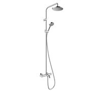 hansgrohe Vernis Blend Colonne de douche en applique avec bec déverseur, Mitigeur thermostatique, 26274000,