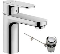 hansgrohe Vernis Blend Mitigeur monocommandé pour lavabo 100 avec vidage chrome, saillie 108 mm, 71559000