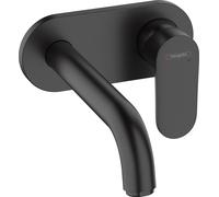 Hansgrohe Mitigeur de lavabo encastré Vernis Blend 71576670 – bec 20,5 cm, montage mural, noir mat