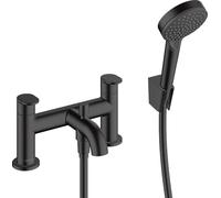 Hansgrohe Vernis Blend - Mélangeur bord de baignoire avec accessoires, montage 2 trous, noir mat 71461670