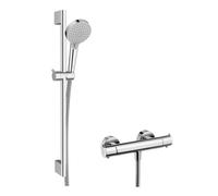Hansgrohe Vernis Blend - Set de douche avec thermostat, 2 jets, EcoSmart, chrome 26960000