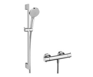 Hansgrohe Vernis Blend - Set de douche avec thermostat, 2 jets, EcoSmart, chrome 26960000