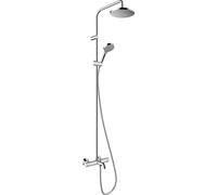 hansgrohe Vernis Blend Système de douche 200 1 jet avec thermostat de baignoire chrome, 26274000