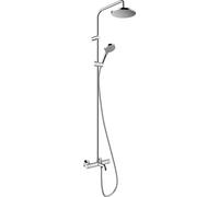 Hansgrohe Ensemble de douche mural Vernis Blend 200 mm Thermostat EcoSmart Chromé 26079000