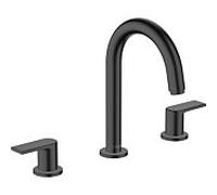 hansgrohe Vernis Shape Mélangeur lavabo 3 trous 71563670 avec tirette garniture de vidange , noir mat