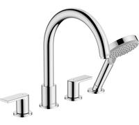 Hansgrohe Mitigeur bain-douche Vernis Shape 4 trous sur le bord de la baignoire chrome 71459000