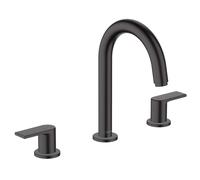 hansgrohe Vernis Shape Mélangeur lavabo 3 trous 71563670 avec tirette garniture de vidange , noir mat