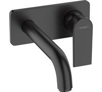 hansgrohe Vernis Shape caché mitigeur lavabo , pour montage mural, avec bec 20,5cm, noir mat