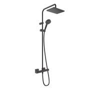 Hansgrohe Ensemble de douche mural Vernis Shape avec thermostat Noir mat 26286670