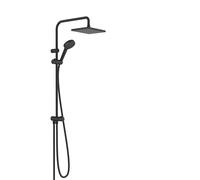 hansgrohe Vernis Shape Système de douche 230 1 jet Reno économisant leau, 26289670, Couleur: noir mat