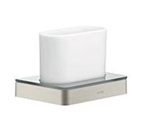 hansgrohe Verre dentaire Axor 42834800 verre, montage mural, aspect acier inoxydable
