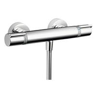hansgrohe Versostat² - Mitigeur de douche thermostatique économie d'eau (EcoSmart), Robinet de douche apparent avec arrêt de sécurité (SafetyStop) à 40°C, Thermostat 1 sortie, Chromé, 15368000