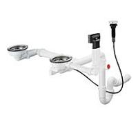 hansgrohe vidage et trop-plein match0 43938000 chromé , automatique, pour double chromé granit