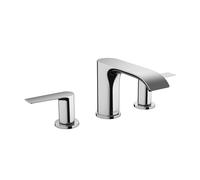hansgrohe Vivenis 75033001 Robinet de lavabo moderne à 2 poignées et 3 trous de 12,7 cm de haut, chromé, 75033001