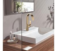Hansgrohe Mitigeur d'évier Vivenis 210 75032140 – Bec pivotant, EcoSmart, bronze brossé