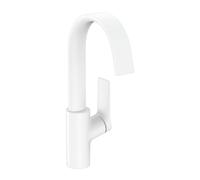 hansgrohe Vivenis 210 mitigeur lavabo 75030700 avec bec pivotant et tirette- garniture de vidange , blanc mat