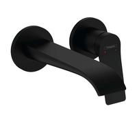 hansgrohe Vivenis set de montage final 75050670 mitigeur lavabo , pour montage mural, avec bec 19,5 cm, noir mat