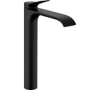 hansgrohe Vivenis - Mitigeur de lavabo sans tirette ni vidage, Robinet de salle de bain avec hauteur sous bec 251 mm, économie d'eau (EcoSmart), Noir mat, 75042670
