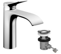 hansgrohe Vivenis 110 mitigeur lavabo 75023000 avec tirette- garniture de vidange , chromé