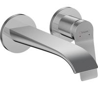 hansgrohe Vivenis, mitigeur monocommande pour lavabo, encastré pour montage mural, bec 19,2 cm, chrome, 1 pièce.