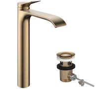 Mitigeur lavabo Hansgrohe Vivenis 75044140, saillie 191 mm, avec bonde clic-clac, bronze brossé