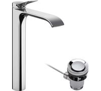 hansgrohe Vivenis robinetterie de lavabo 250 pour vasque, avec vidage à tirette, 75040000, Couleur: chrome