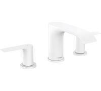 hansgrohe Vivenis robinetterie de lavabo 3 trous 90, avec vidage à tirette, portée 150mm, 75033700, Couleur: blanc mat