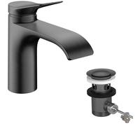 Hansgrohe Mitigeur lavabo Vivenis 75014340 EcoSmart CoolStart bonde 133 mm Chrome noir brossé