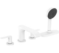 hansgrohe Garniture Vivenis 75444700 Mitigeur bain-douche 4 trous sur gorge, avec sBox, blanc mat