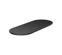 hansgrohe WallStoris - Couvercle pour corbeille de rangement 25cm, Rangement salle de bain, Accessoire salle de bain sans percage, Noir mat, 27925670