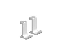 hansgrohe WallStoris - Crochet salle de bain, porte-serviette sans percage, 2 pièces, largeur 18mm, Accessoire salle de bain, Blanc mat, 27914700