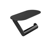 hansgrohe WallStoris - Porte-papier WC, Porte papier toilette avec tablette 23cm, Porte rouleau papier toilette, Accessoire salle de bain sans percage, Noir mat, 27928670