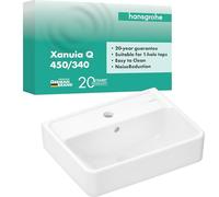 Hansgrohe Lavabo Xanuia Q 45x34 cm rectangulaire 1 trou avec trop-plein blanc brillant