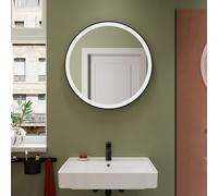 Hansgrohe Xarita Lite S miroir 70x70 cm circulaire avec éclairage oui noir 54979670