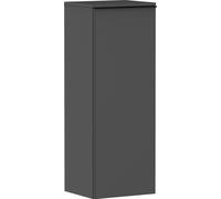 hansgrohe Xelu Q Armoire mi-haute, 400x350, 1 porte, charnières à droite, 2 étagères en verre, 54132670, Couleur: Meuble gris diamant mat/poignÃ©e noir mat