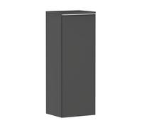 hansgrohe Xelu Q Armoire mi-haute, 400x350, 1 porte, charnières à droite, 2 étagères en verre, 54132700, Couleur: Meuble gris diamant mat/poignÃ©e blanc mat