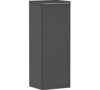 hansgrohe Xelu Q Armoire mi-haute, 400x350, 1 porte, charnières à gauche, 2 étagères en verre, 54128000, Couleur: Meuble gris diamant mat/poignÃ©e chrome