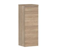 hansgrohe Xelu Q Armoire mi-haute, 400x350, 1 porte, charnières à gauche, 2 étagères en verre, 54129000, Couleur: Meuble chÃªne naturel/poignÃ©e chrome